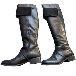 NWOB Nine West Black Noriko Knee High Leather
Riding Boots 7M